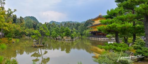 temple kinkaku-ji pavillon or kyoto-Panorama pavillon d or
